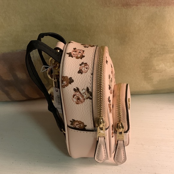 Coach Floral Mini Backpack - Bag Charm/Key Chain - Picture 4 of 9